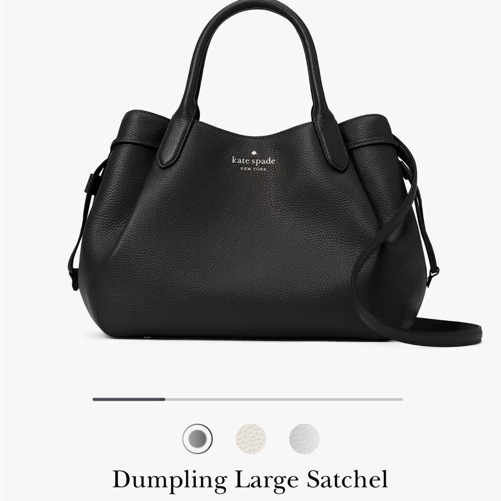 Kate Spade Black Leather Structured Satchel